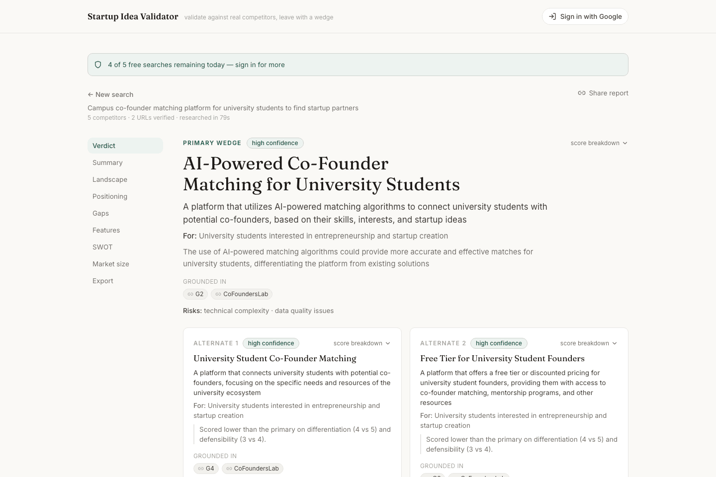Startup Idea Validator